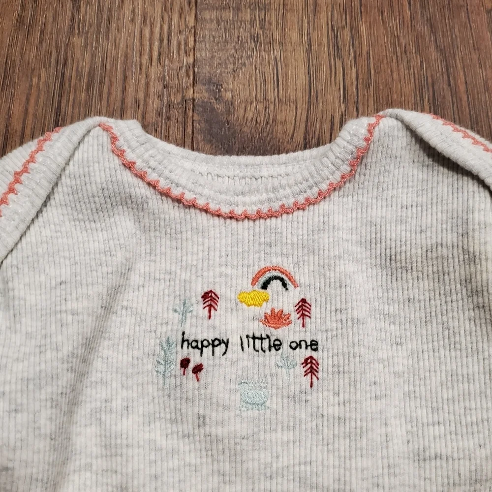 Carter Little Planet Matching Set Top Pants Hat Ribbed Organic Cotton Rainbow 3M